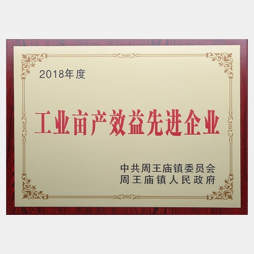 2018年度工业亩产效益先进企业