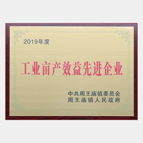 2019年度工业亩产效益先进企业
